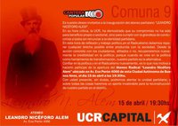 Apertura del Comité \»Leandro Nicéforo Alem\»