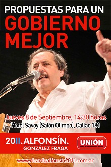 Alfonsín presenta \»Propuestas para un Gobierno Mejor\»