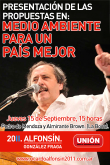 Alfonsín presenta las Propuestas en Medio Ambiente para un País Mejor