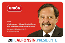 Entrevista Pública a Ricardo Alfonsín y los candidatos de la Unión