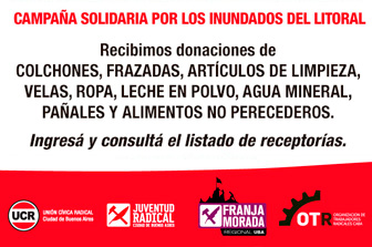 Campaña solidaria por los inundados del litoral